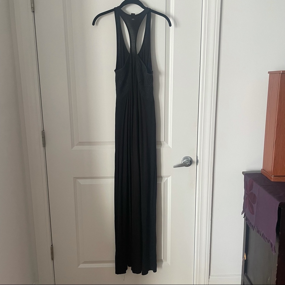 Volcom Racerback Dress, Open Knit Back, Black Small - Picture 4 of 6